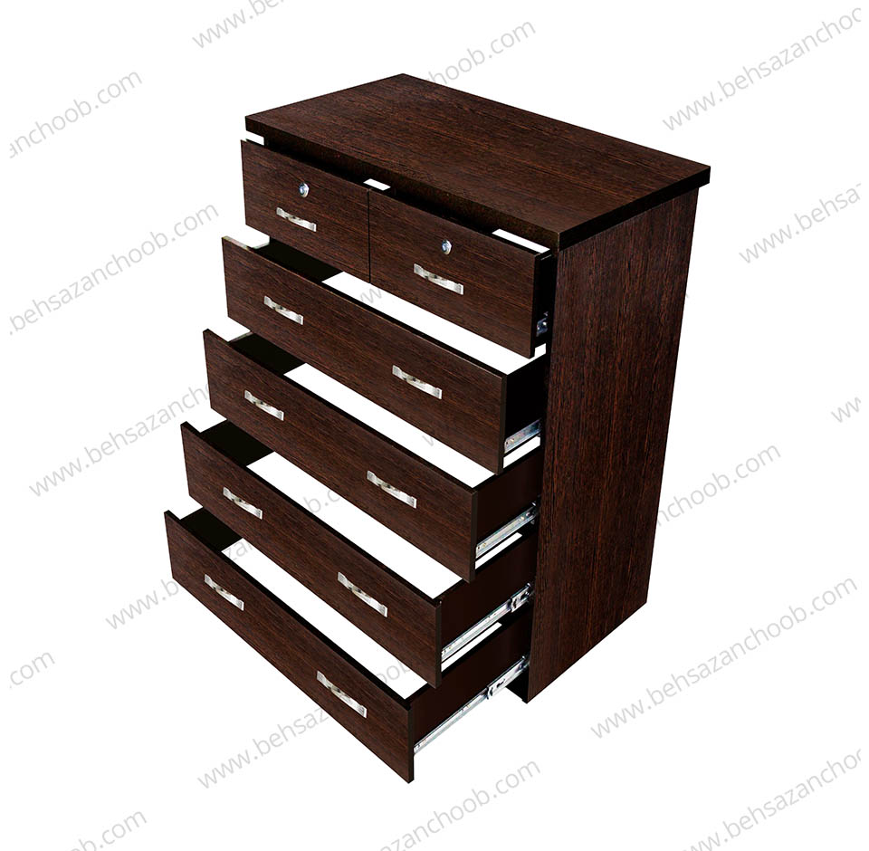 دراور چوبی شش کشو  D 301